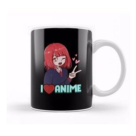 Humuts I Love Anime Cute Japanese Kawaii Anime Girl Kupa Bardak