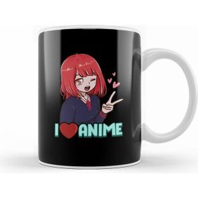 Humuts I Love Anime Cute Japanese Kawaii Anime Girl Kupa Bardak