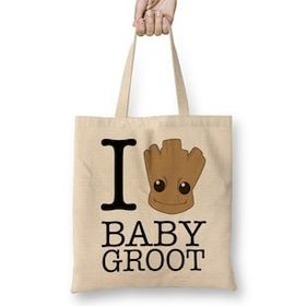 Humuts I Love Baby Groot Guardians Of The Galaxy BezBayan Günlük Çanta