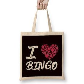 Humuts I Love Bingo Gamble Lucky Game Player Gambling Gift Bez - 40 X 40Bayan Günlük Çanta