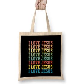 Humuts I Love Jesus Christian Bez Bayan Günlük Çanta