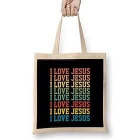 Humuts I Love Jesus Christian Bez Bayan Günlük Çanta