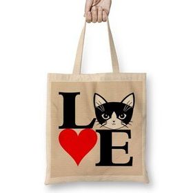 Humuts I Love Kedi Seni Seviyorum Kedi Cats Bez Bayan Günlük Çanta