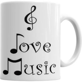 Humuts I Love Music Muziği Seviyorum Müzik Kupa Bardak