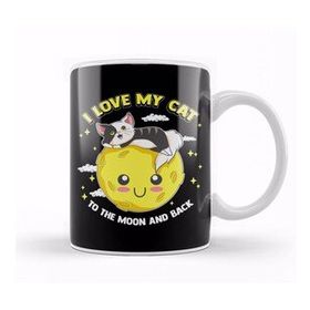 Humuts I Love My Cat To The Moon And Back Cute Kitten Kupa Bardak