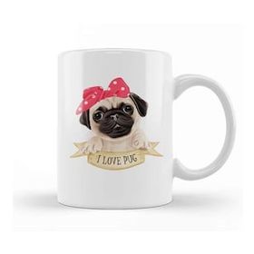 Humuts I Love Pug Köpek Kupa Barda
