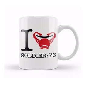 Humuts I Love Soldier 76 Overwatch Kupa Bardak