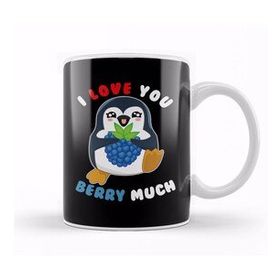Humuts I Love You Berry Much Cute Penguin I Love You Pun Kupa Bardak
