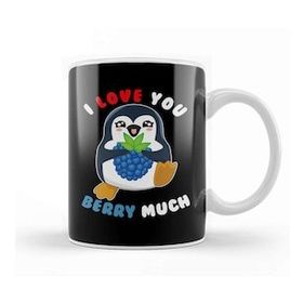 Humuts I Love You Berry Much Cute Penguin I Love You Pun Kupa Bardak