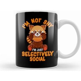 Humuts I M Not Shy I M Just Selectively Social Red Panda Kupa Bardak