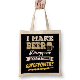 Humuts I Make Beer Disappear Whats Your Superpower Bez Kadın Günlük Çanta