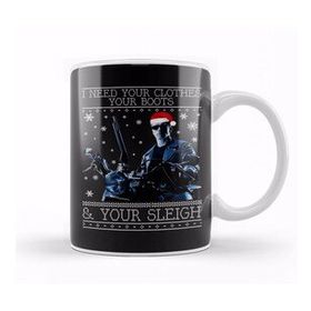 Humuts I Need Your Clothes Terminator Christmas Knit Kupa Bardak