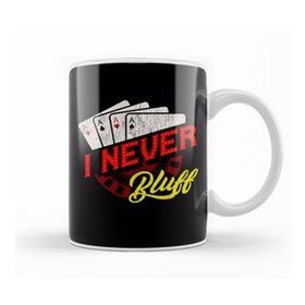 Humuts I Never Bluff Cute Gambling Casino Blackjack Poker Kupa Bardak