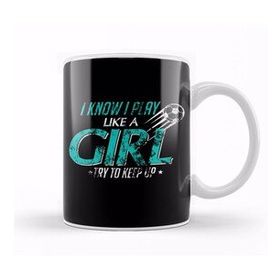 Humuts I Play Like A Girl Try To Keep Up Distressed Kupa Bardak