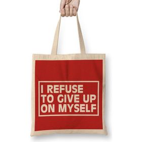 Humuts I Refuse to Give Up on Myself Gym Inspiration Bez Kadın Günlük Çanta