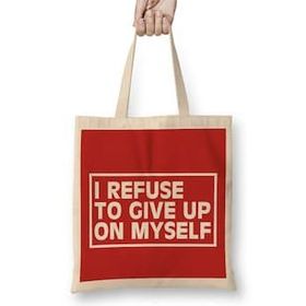 Humuts I Refuse to Give Up on Myself Gym Inspiration Bez Kadın Günlük Çanta