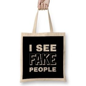Humuts I See Fake People Bez Kadın Günlük Çanta
