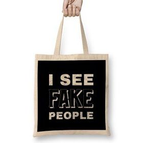 Humuts I See Fake People Bez Kadın Günlük Çanta