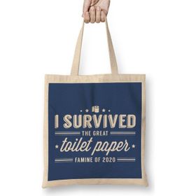Humuts I Survived the Great Toilet Paper Famine of 2020 Bez Kadın Günlük Çanta