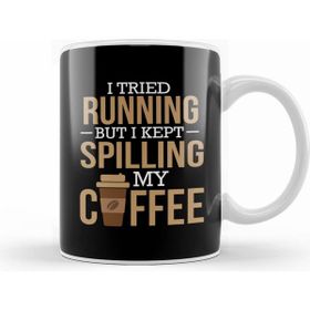 Humuts I Tried Running But I Kept Spilling My Coffee Gym Beyaz Kupa