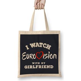 Humuts I Watch Eurovision with My Girlfriend Bez Kadın Günlük Çanta