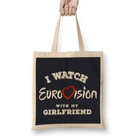 Humuts I Watch Eurovision with My Girlfriend Bez Kadın Günlük Çanta