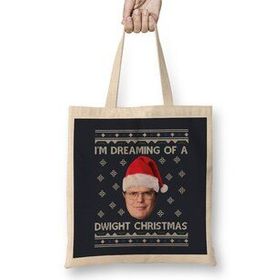 Humuts Im Dreaming Of A Dwight Christmas The Office Bez Uzun Saplı Açık Bej Rengi Çanta
