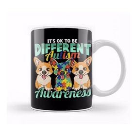 Humuts It S Ok To Be Different Autism Awareness Heart Kupa Bardak