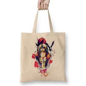 Humuts Itachi Uchiha 01 Açık Bej Uzun Saplı Bez Çanta