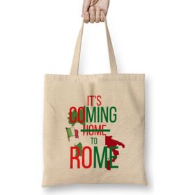 Humuts It's Coming Home To Rome Açık Bej Uzun Saplı Bez Çanta