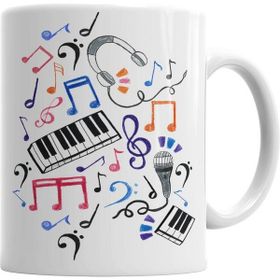 Humuts Iyi Zıplayanlar Müzik Notları ve Semboller Müzik Notolar Kupa Bardak