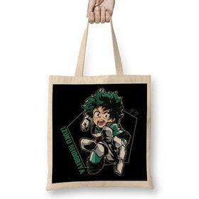Humuts Izuku Midoriya Boku No Hero Academia My Hero Academia Uzun Saplı Açık Bej Bez Çanta
