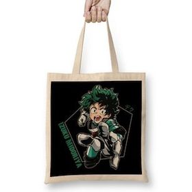 Humuts Izuku Midoriya Boku No Hero Academia My Hero Academia Uzun Saplı Açık Bej Bez Çanta