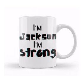Humuts Jackson Name Personalized Custom Vintage Retro Rainbow Design Gift Baby Gift For Him Kupa Bardak