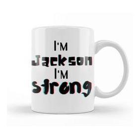 Humuts Jackson Name Personalized Custom Vintage Retro Rainbow Design Gift Baby Gift For Him Kupa Bardak