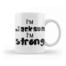 Humuts Jackson Name Personalized Custom Vintage Retro Rainbow Design Gift Baby Gift For Him Kupa Bardak
