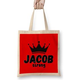 Humuts Jacob Name Personalized Custom Vintage Retro Rainbow Design Gift Baby Gift for Him Bez Kadın Günlük Çanta