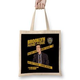 Humuts Jake Peralta Tell Me Why Brooklyn 99 Uzun Saplı Açık Bej Bez Çanta