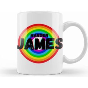 Humuts James Harden Basketball Gifts Vintage Retro Rainbow Qquotes For Boys And Dad Kupa Bardak