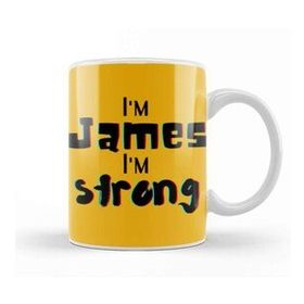 Humuts James Name Custom Design Gift Baby Gift For Him Kupa Bardak