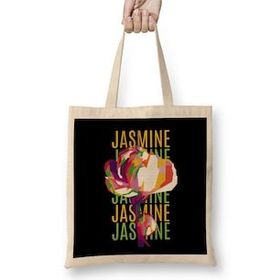 Humuts Jasmine Flowers Uzun Saplı Açık Bej Bez Çanta