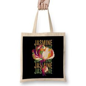 Humuts Jasmine Flowers Uzun Saplı Açık Bej Bez Çanta