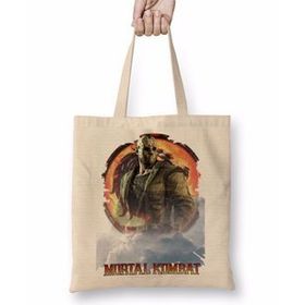 Humuts Jason Voorhees Mortal Kombat Game Uzun Saplı Açık Bej Bez Çanta