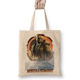 Humuts Jason Voorhees Mortal Kombat Game Uzun Saplı Açık Bej Bez Çanta