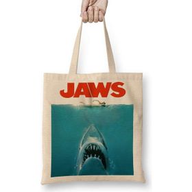 Humuts Jaws Horror Korku Film Movie Spielberg Crossover Uzun Saplı Açık Bej Bez Çanta