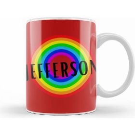Humuts Jefferson Retro Rainbow Style Beyaz Kupa