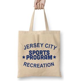 Humuts Jersey City Sports Program Worn By Chris Stein Uzun Saplı Açık Bej Bez Çanta