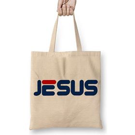 Humuts Jesus Christ 02 Uzun Saplı Açık Bej Bez Çanta