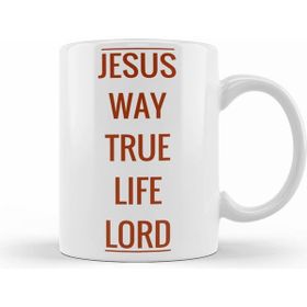 Humuts Jesus Estampa Alaranjada Beyaz Kupa