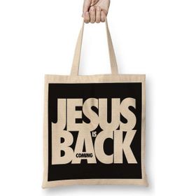 Humuts Jesus Is Coming Back Bez Uzun Saplı Açık Bej Rengi Çanta